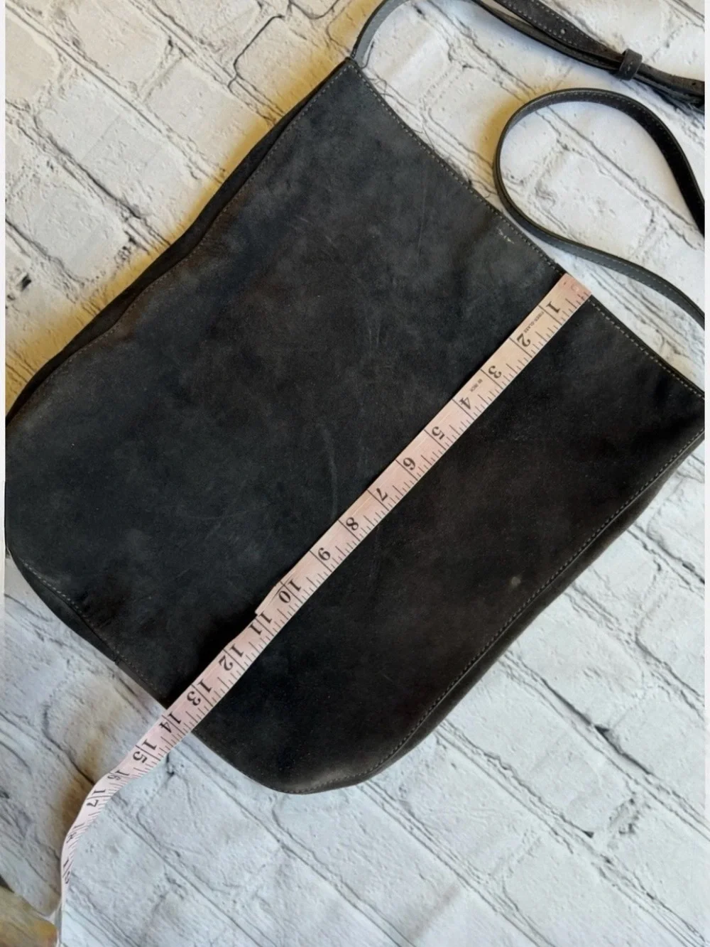 Banana Republic Dark GREY Suede Hobo Crossbody